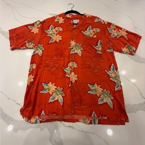 Vibrant Floral Men's Button Down Shirt